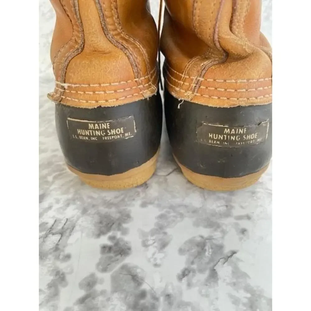 L.L. Bean Maine Hunting Shoes Boots Sz 13M Sherpa Liners Archival Vintage 1960s
